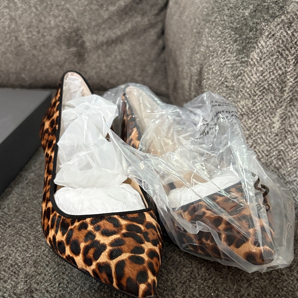 Ann Taylor Brown Leopard Print Heels 7.5 - Picture 4 of 7